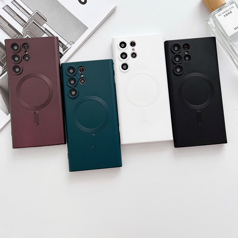 Case Ultrafina Efeito Metálico Para Samsung