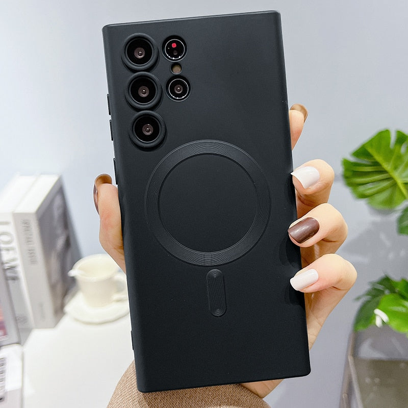 Case Ultrafina Efeito Metálico Para Samsung