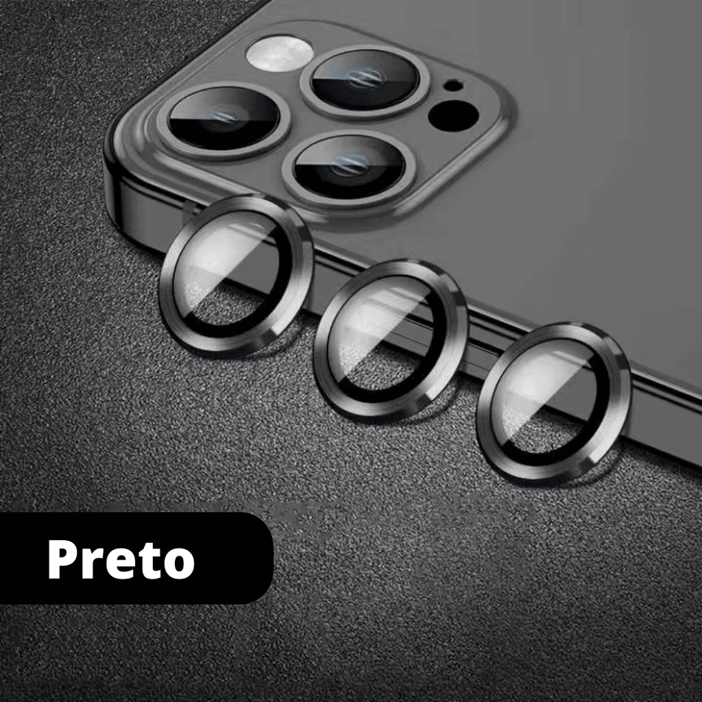 Kit Protetor de Lentes 9D Para Câmera iPhone