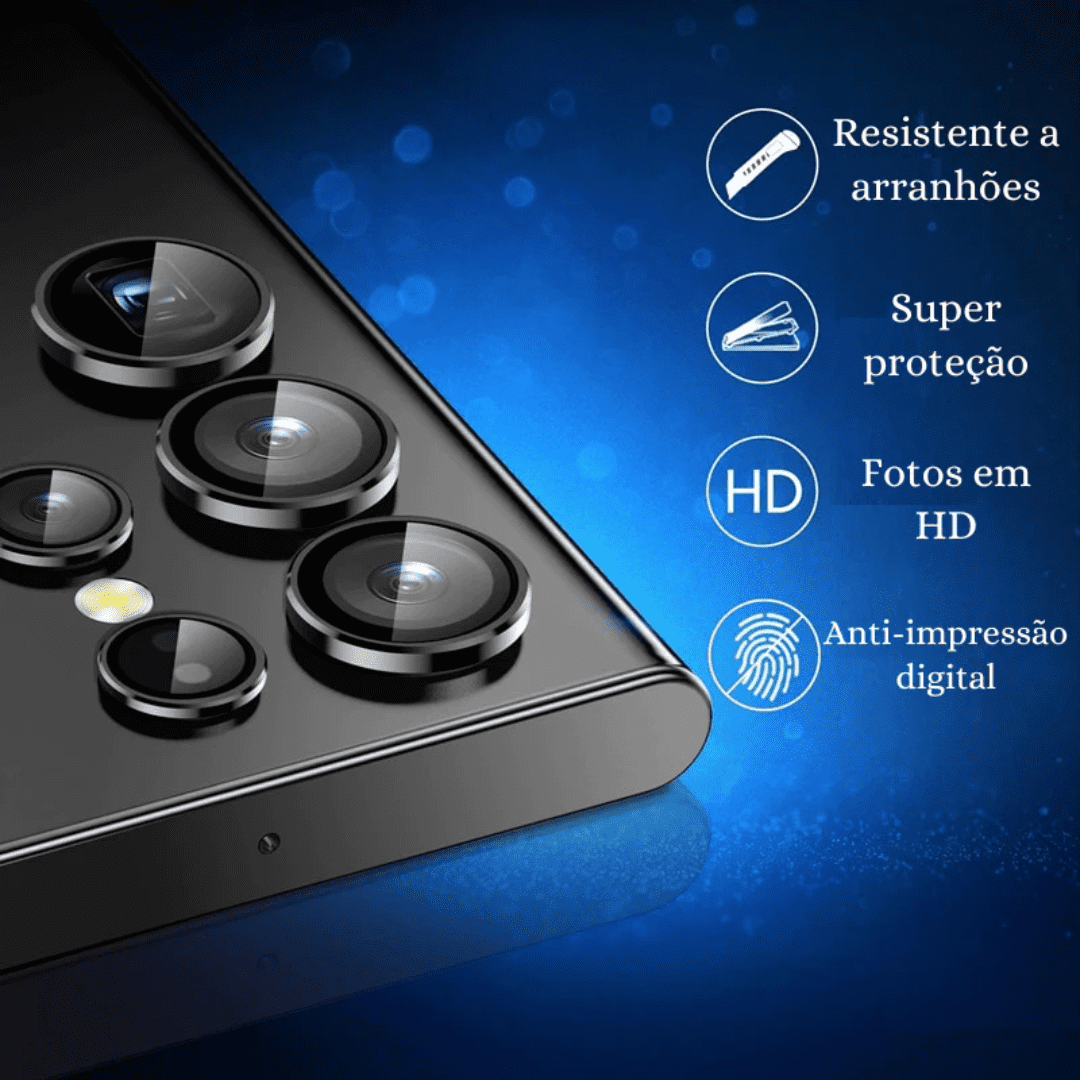 Kit Protetor de Lentes 9D Para Câmera Samsung