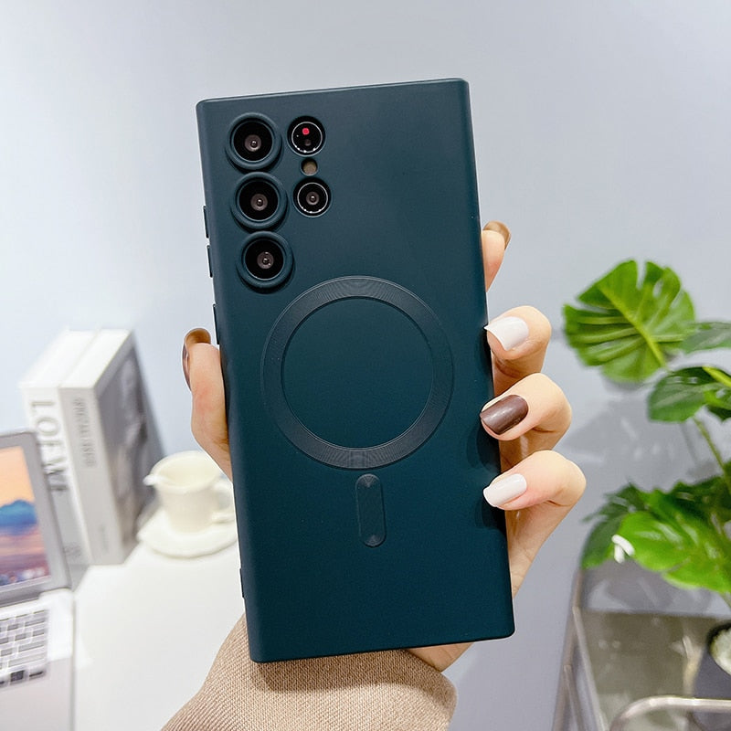 Case Ultrafina Efeito Metálico Para Samsung