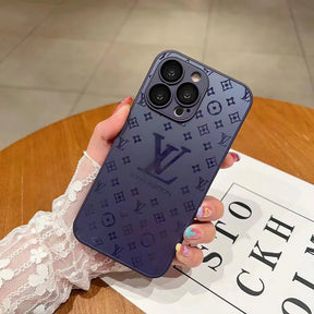 Case Luxuosa Louis Vuitton em Vidro Premium