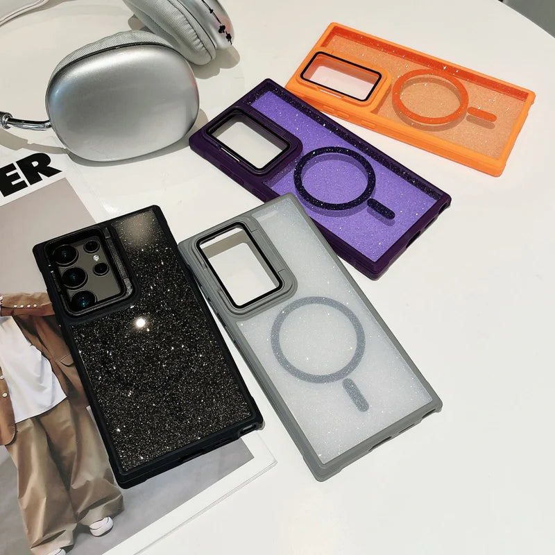Case Brilhante com Glitter Para Samsung