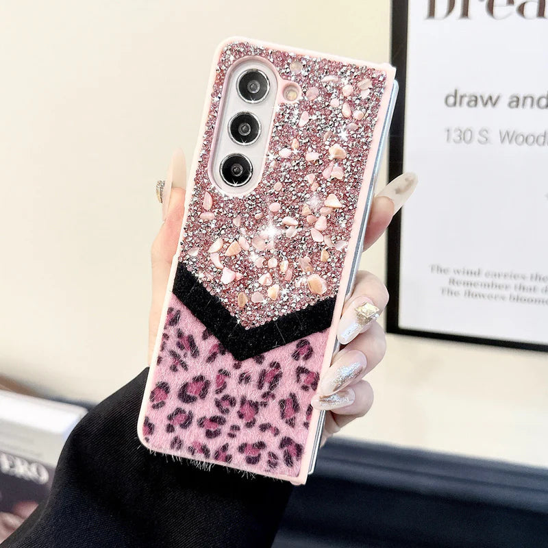 Case Faísca de Pedra Cintilante Para Samsung Z fold 6