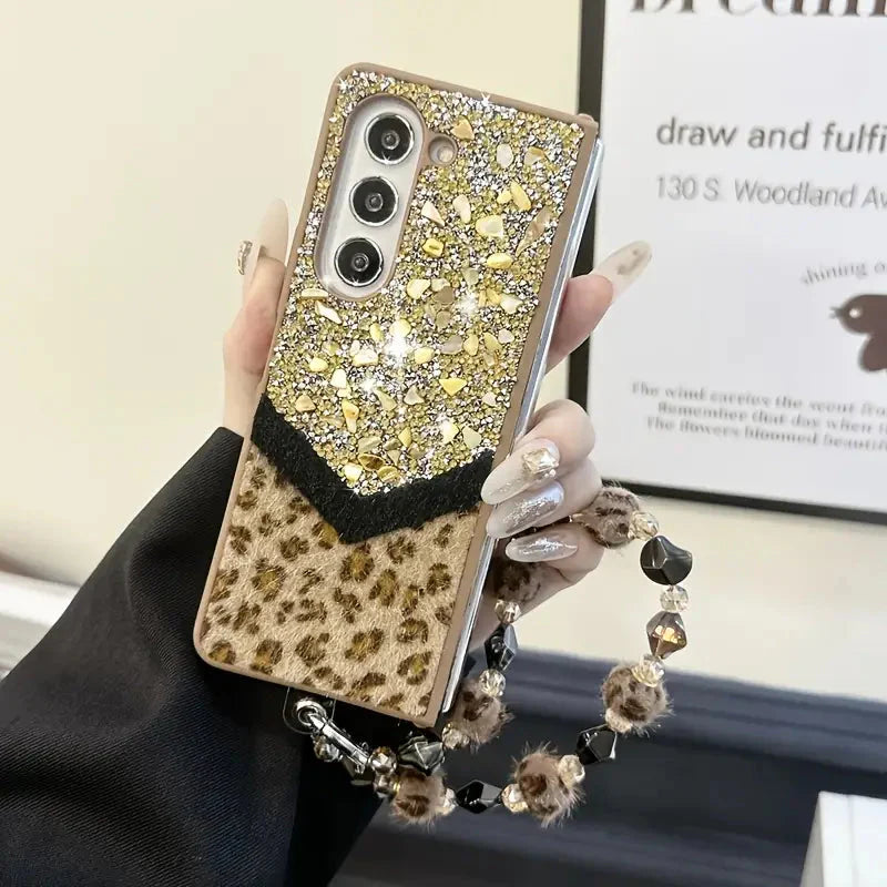 Case Faísca de Pedra Cintilante Para Samsung Z fold 6