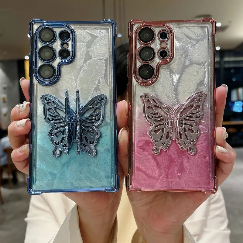 Case com Suporte de Borboleta Para Samsung
