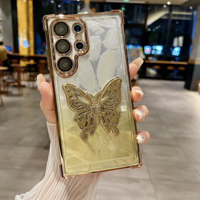 Case com Suporte de Borboleta Para Samsung