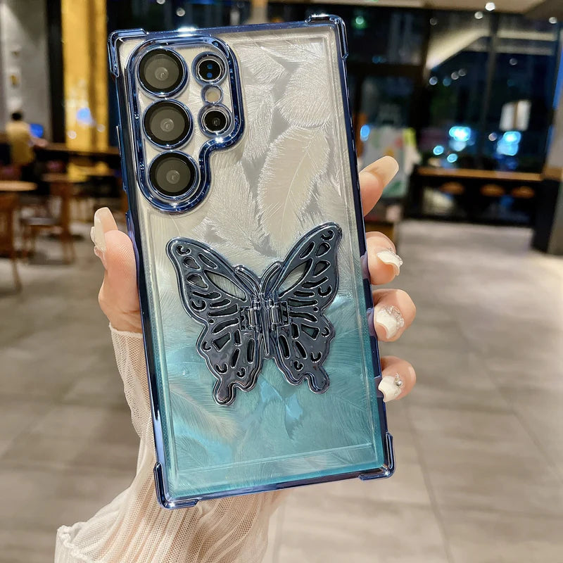 Case com Suporte de Borboleta Para Samsung