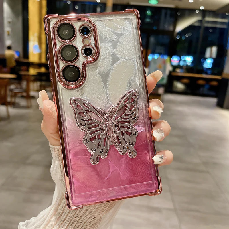 Case com Suporte de Borboleta Para Samsung